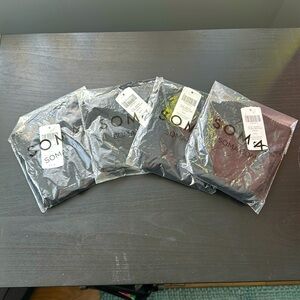 SOMA 4 pair panty - microfiber high leg inky floral whiskey retail $20 each